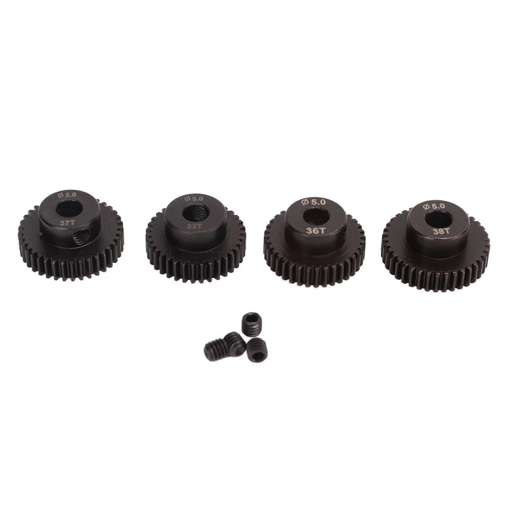 48Dp Motor Pinion Gear, 5.0Mm Molybdenum Alloy Steel Pinion Gear Set Include 35T 36T 37T 38T Motor Accessories for Rc Car Car Model Accessory