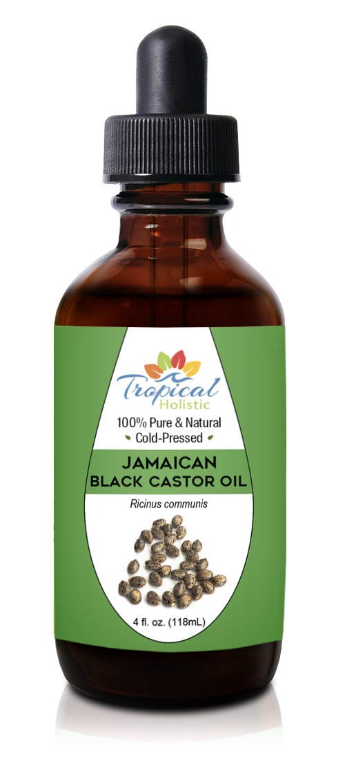 100% Pure Jamaican Black Castor Oil 4 oz - Premium Natural Black Castor Oil for Hair Growth, Beard, Eyelashes, Edges, Scalp Grease, Dandruff, and Eyebrows
