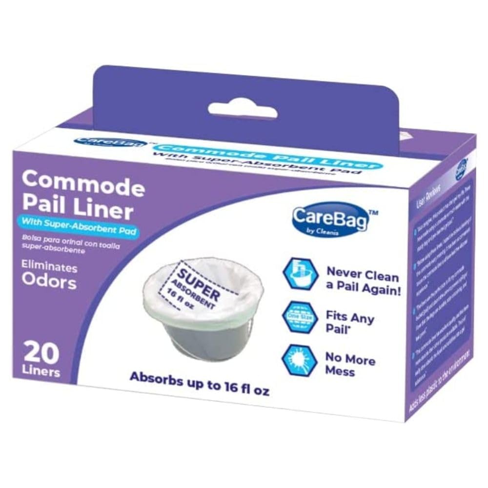 Carebag Medical Grade Commode Liners with Super Absorbe