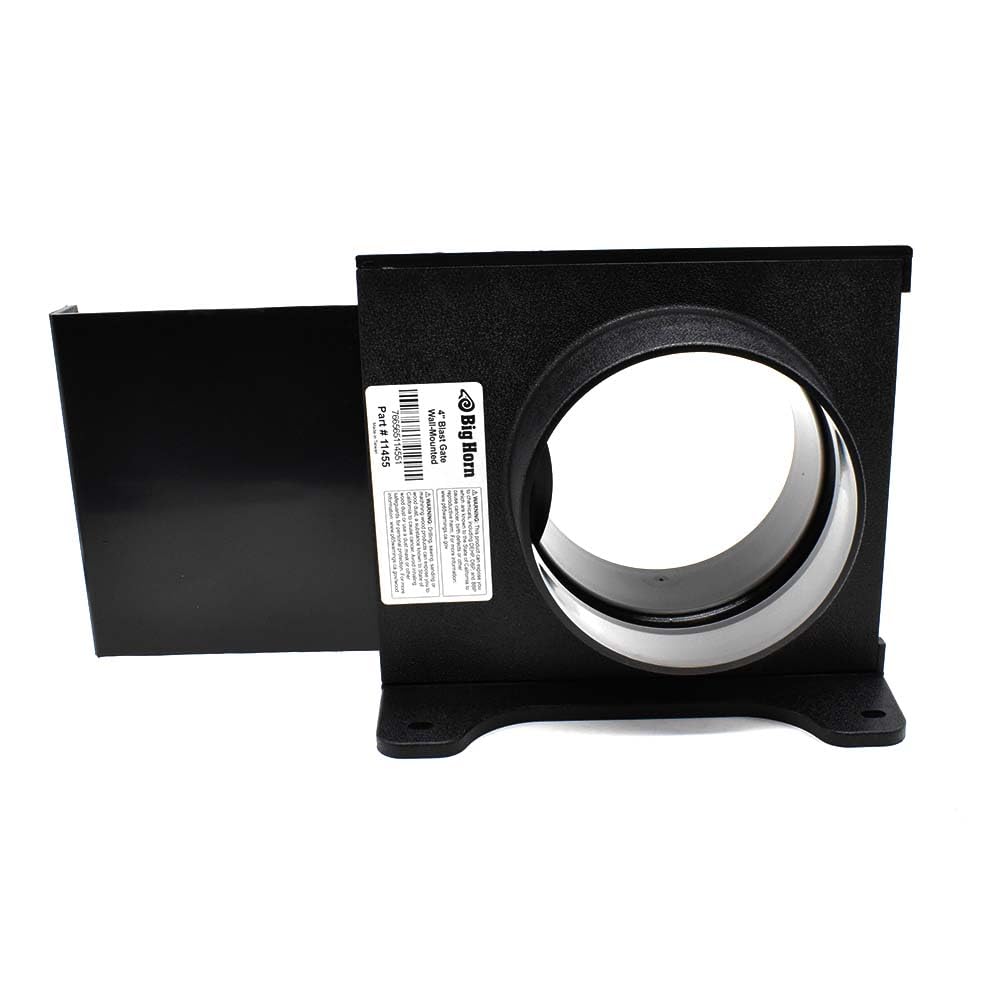 Big Horn 11455 4-Inch Port x 2 Blast Gate Wall-Mounted