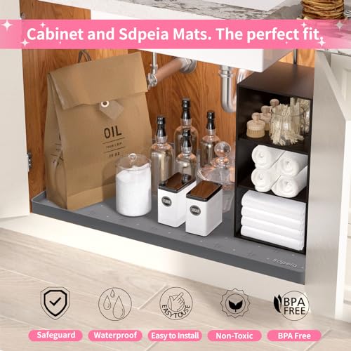 Sdpeia Under Sink Mat for [34 x 22] Cabinet, Upgraded S