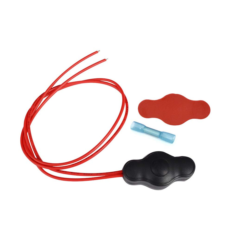 12V Waterproof Push-Button On-Off Switch with Quick Connector for LED Accent Lighting on Motorcycles, Cars, Trucks, ATVs, Golf Carts, etc