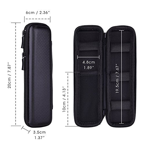 Black Pencil Case EVA Hard Shell Pen Case Holder for Executive Fountain and Stylus Touch Pen