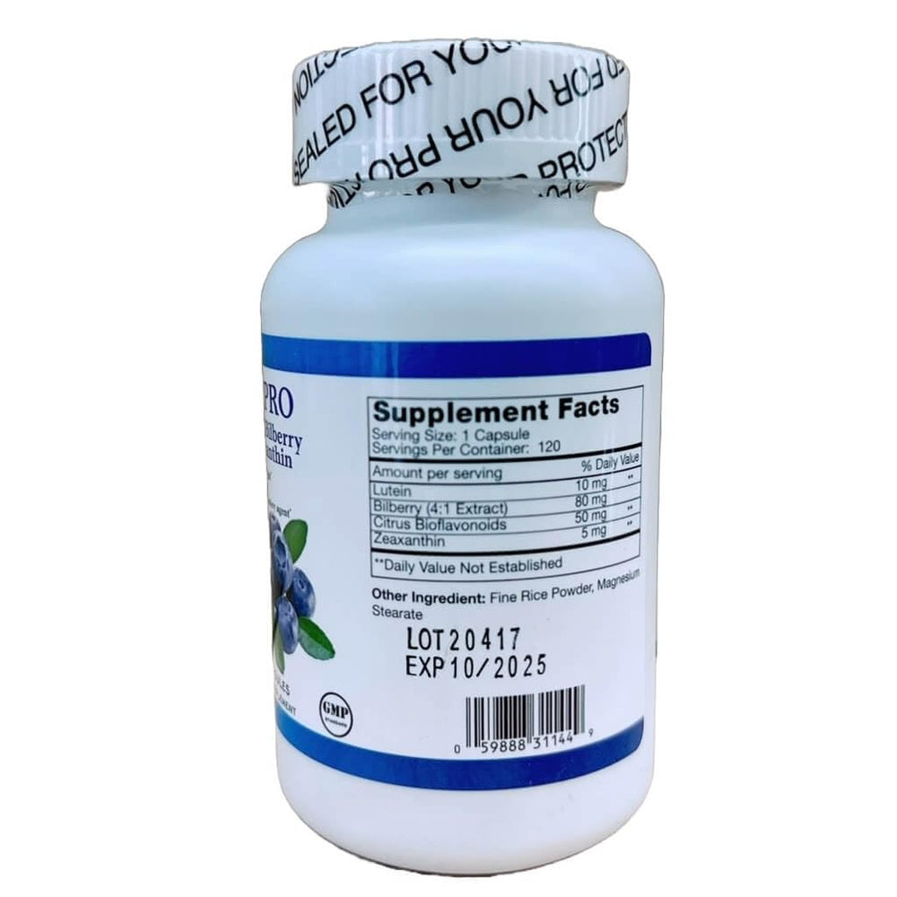 Eye Pro-Lutein, Billberry & Zeaxanthin (120 Caps)