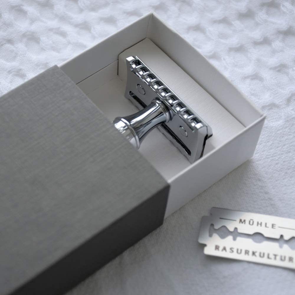 TRADITIONAL R41 Double Edge Safety Razor (Open Comb) For Men - Perfect for Every Day Use, Barbershop Quality Close Smooth Shave