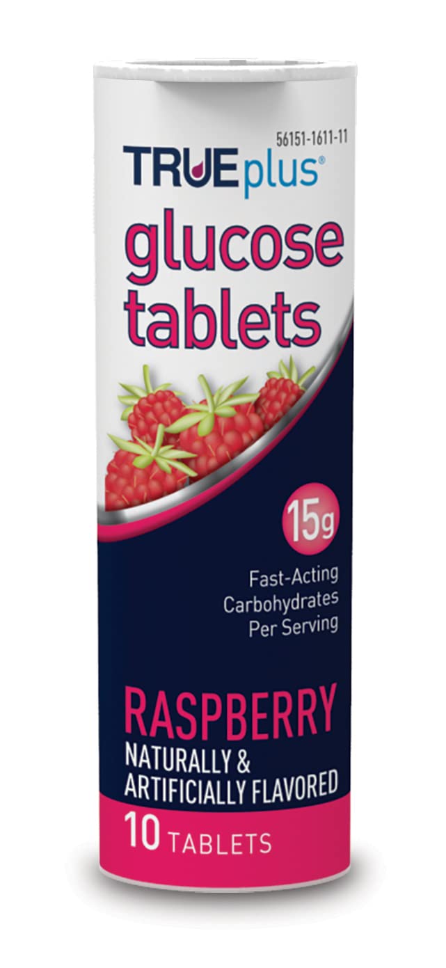 Nipro Trueplus Glucose Tablets for Hypoglycemia (Raspbe