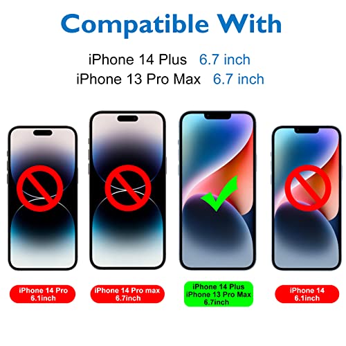 Matte Glass Screen Protector for iPhone 14 Plus/iPhone 13 Pro Max 6.7-inch Anti-Glare & Anti-Fingerprint Tempered Glass Full Screen Case Friendly Easy to Install Bubble Free Film Smooth as Silk