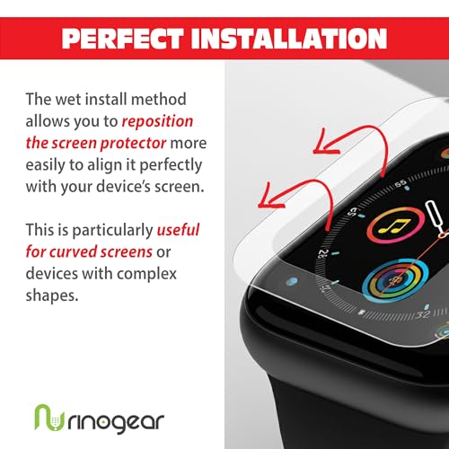 (8-Pack) Screen Protector for Samsung Galaxy Watch 7 (44mm) / Watch 6 (44mm) / Watch 5 (44mm) / Watch 4 (44mm) / Active 2 (44mm) Screen Protector [Flexible Clear Film] Case Friendly Accessories