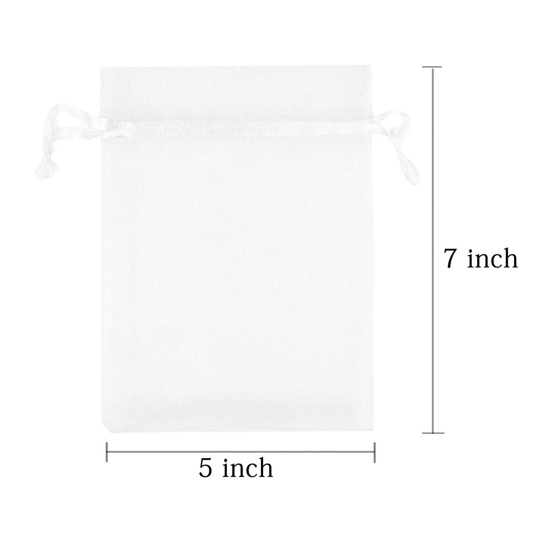 50 Pcs Per Pack 5x7 Gifts Wrap Bags Black, Organza Shee