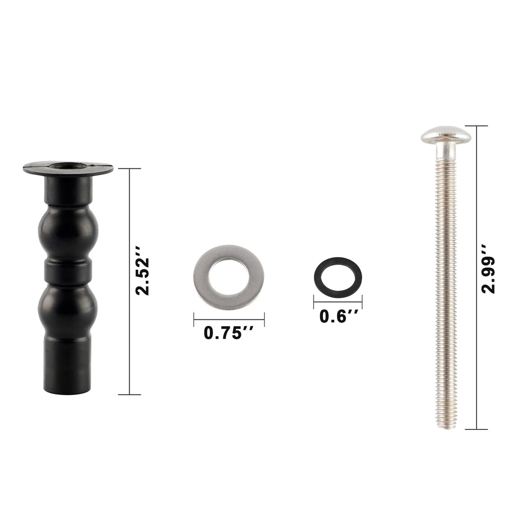 Toilet Seats Bolt Screw Compatible with TOTO Toilet, Extra Long Expanding Rubber Nuts Screws for Top Mount Toilet Seat Hinges, Easy to Install, Toilet Seat Replacement Parts Kit, 2 Pack
