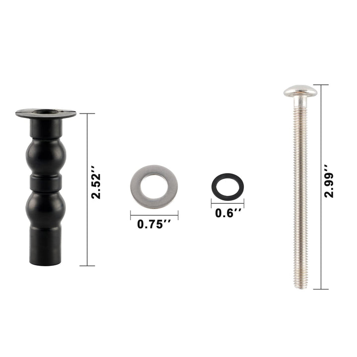 Toilet Seats Bolt Screw Compatible with TOTO Toilet, Extra Long Expanding Rubber Nuts Screws for Top Mount Toilet Seat Hinges, Easy to Install, Toilet Seat Replacement Parts Kit, 2 Pack