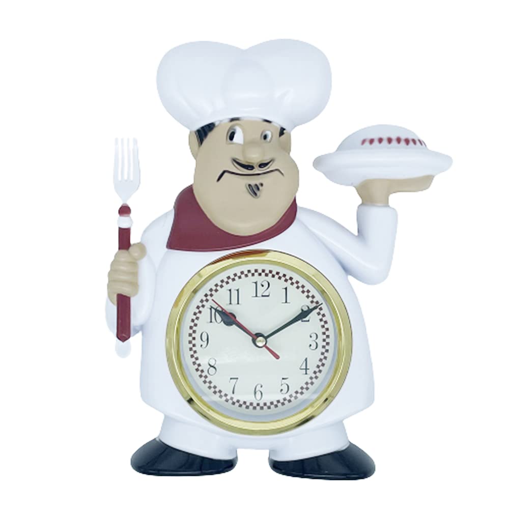 Chef Decorative Wall Mounted Clock for Kitchen Dinning Hall Restaurant Café TPCA54336-P