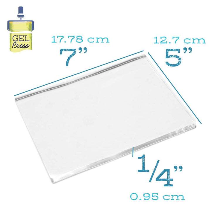 Monoprinting Print Plate - 5” X 7” Gel Plate - Printmaking Supplies - Reusable Gel Printing Plate for Press Art for Card Making, Scrapbooking, Journaling, Arts and Crafts, Home Decor
