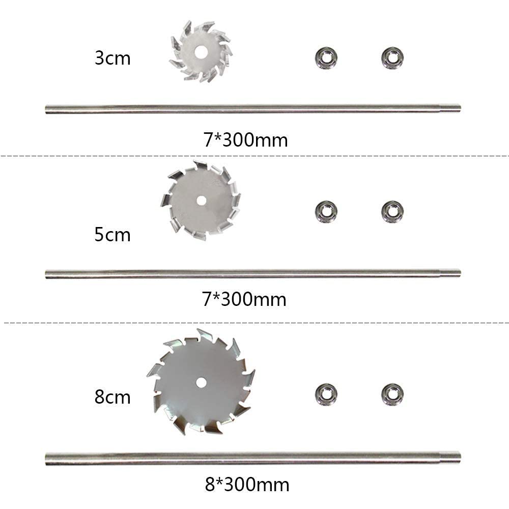 Dispersing Disc Dispersion Impeller Dispersing Machine Blade Paddle Impeller Stainless Steel 6cm Disc with 8X300mm Rod (2.36disc with 0.31X11.8Rod)