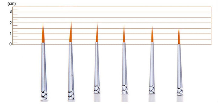Fine Detail Paint Brush Set, 6 Pieces Miniature Art Brushes for Fine Detailing,Art Painting - Acrylic, Watercolor, Oil - Miniatures, Models, Airplane Kits, Nail