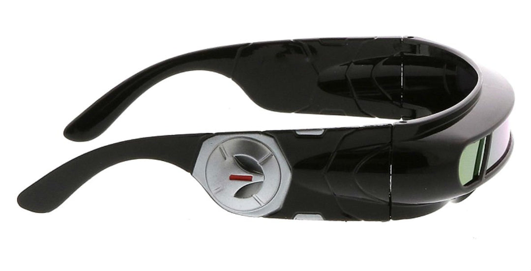 - Futuristic Cyclops Wrap Around Monoblock Shield Sunglasses (Black, Blue Revo)