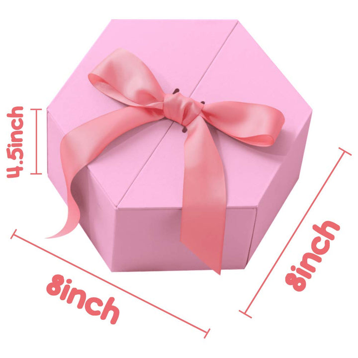 JOHOUSE Gift Box ,Pink gift boxes with lids for present