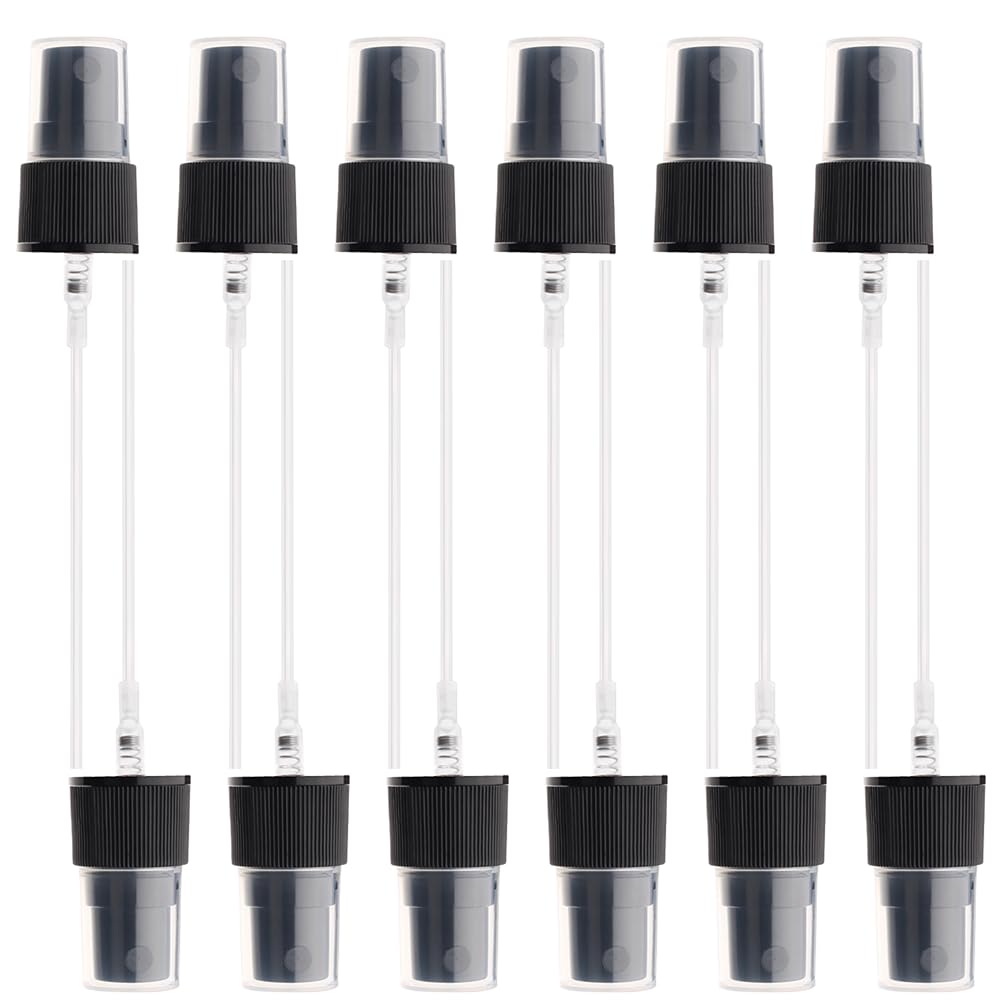 12PCS Black Plastic Spray Top Fine Mist Sprayer Cosmetic Spray Bottle for Home Office Cleaning Household Supplies