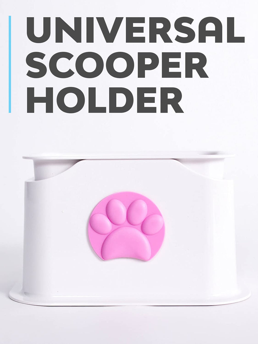 Universal Cat Litter Scooper Holder - Durable with Heavy Scoopers Holding Stability - Kitty Litter Box Scooper Accessory - Works with Plastic & Metal Cat Litter Scoop Holder - 4 Color Options