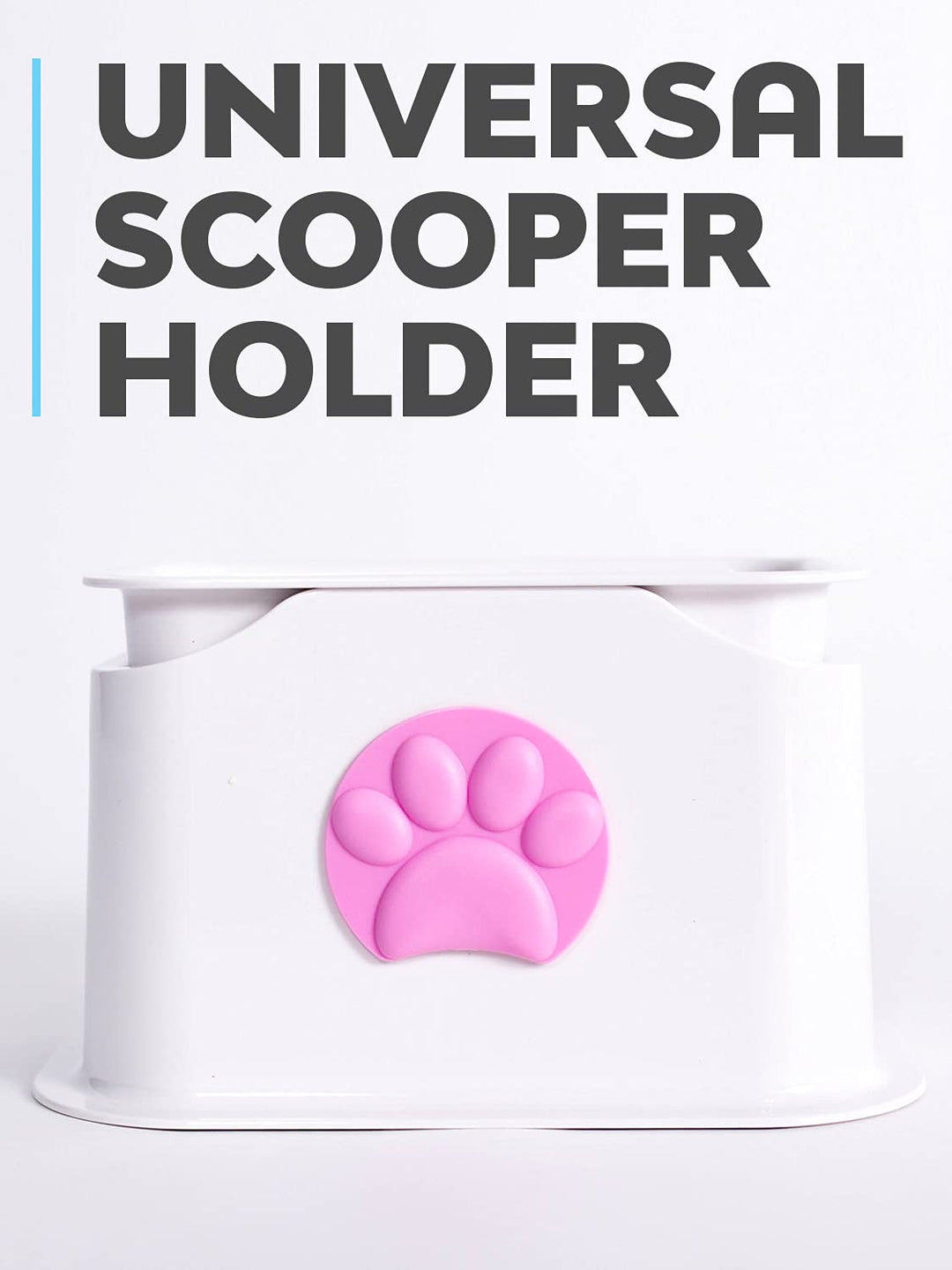 Universal Cat Litter Scooper Holder - Durable with Heavy Scoopers Holding Stability - Kitty Litter Box Scooper Accessory - Works with Plastic &amp; Metal Cat Litter Scoop Holder - 4 Color Options
