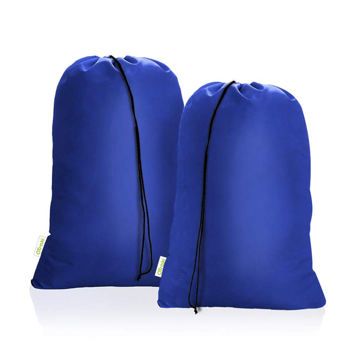 Extra Large Laundry Bag 2 Pack XL Drawstring Laundry Bag 28 x 45 inch Heavy Duty Laundry Bag Blue Clothes Organizer Washable Storage Hamper for Camp Home Dorm Hotel Laundromat Basket