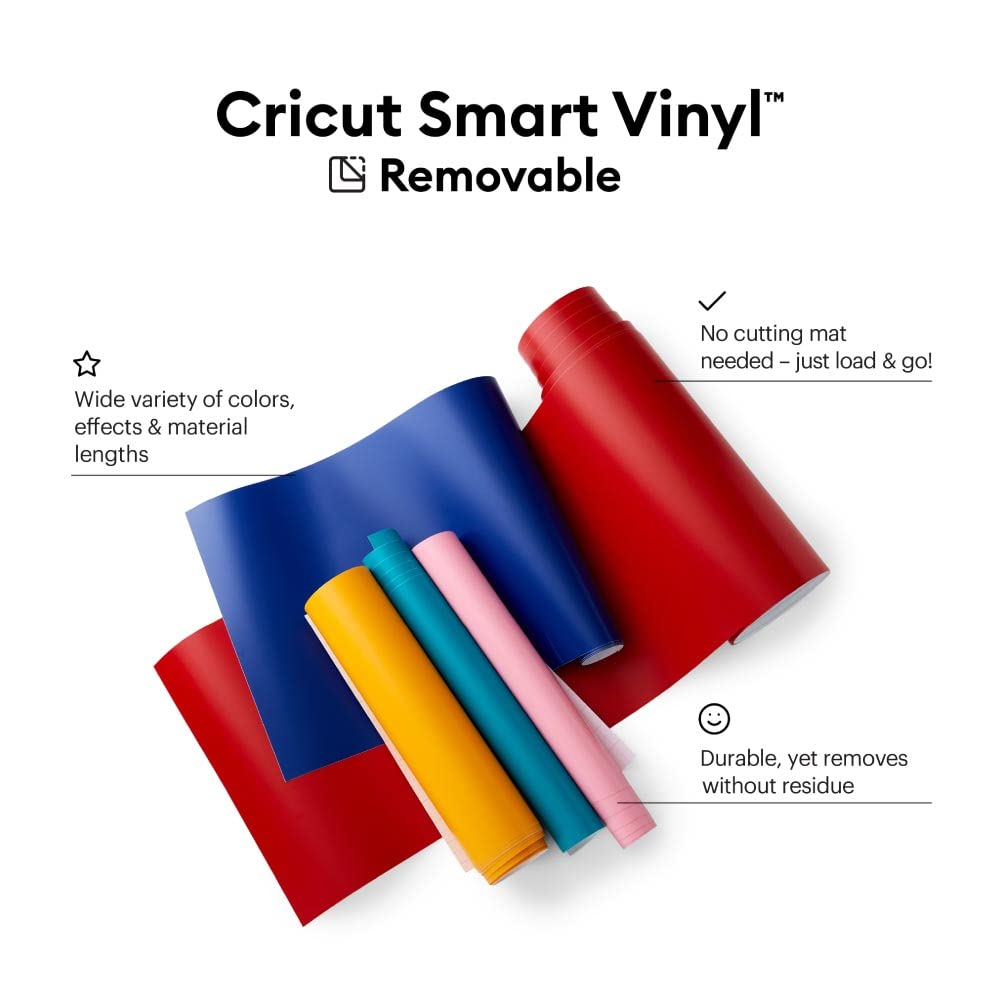Smart Removable Vinyl (13in x 3ft, Black) for Explore and Maker 3 - Matless cutting for long cuts up to 12ft