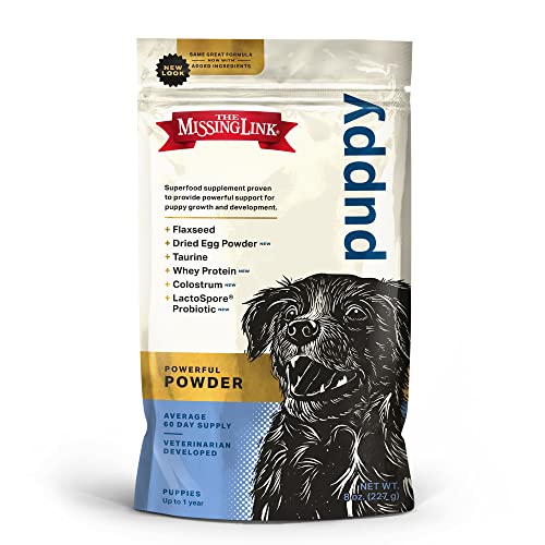 Puppy 8oz Supplement – Superfood Powder Promotes Growth & Development, Supports Immunity, Digestion, Bones, Skin & Coat of Dog