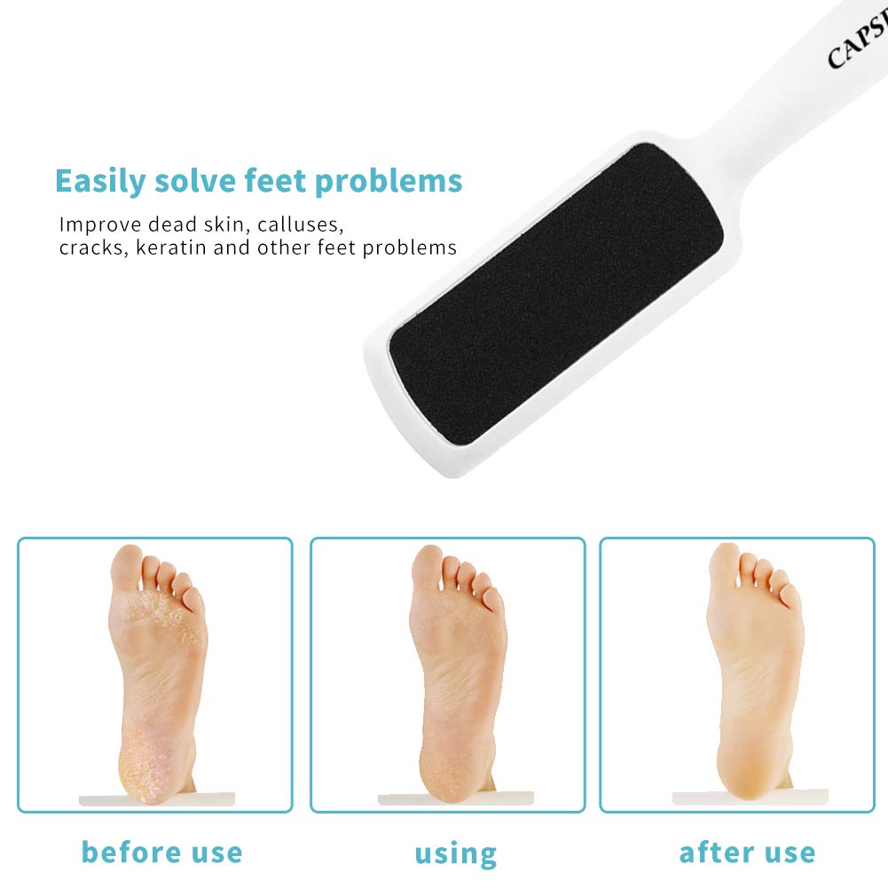 CAPSPACE PedicureÃ‚FootÃ‚RaspÃ‚File CallusÃ‚Remover, Double-Sided Colossal Foot Rasp Foot File And Callus Remover For Dead Skin (Pack of 4)