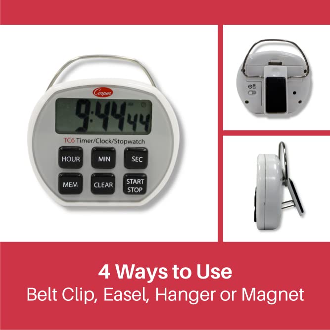 TC6-0-8 Digital Timer/Clock/Stopwatch with Splash proof Case, 24 Hours Unit Range