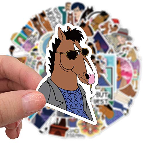 50Pcs BoJack Horseman Waterproof Stickers for Water Bottle Cup Laptop Bike Skateboard Luggage Box Vinyl Graffiti Patches BRJHSL