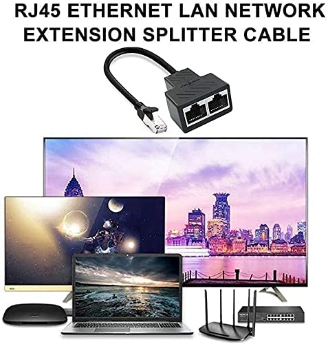 RJ45 Network 1 to 2 Port Ethernet Adapter Splitter,esbe