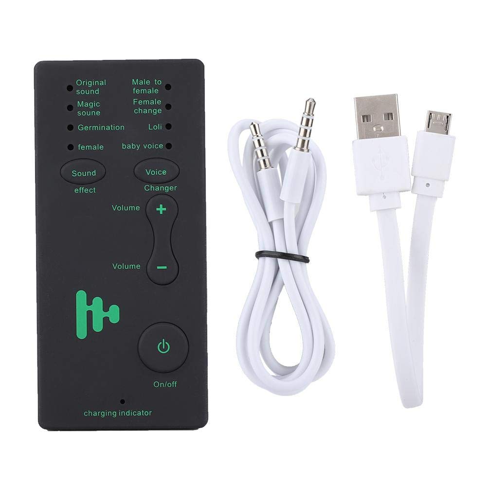 Voice Changer for One Portable Microphone Sound Effect Live Broadcast Voice Disguiser for Mobile Phone PC Laptops One Games