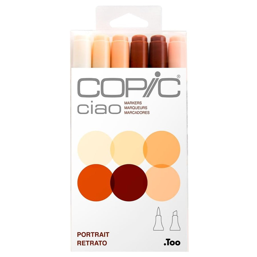 I6-Skin Ciao Markers, Skin, Portrait, 6-Pack