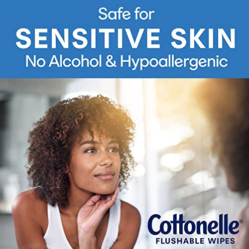 Cottonelle FreshCare Flushable Wipes for Adults, Alcoho