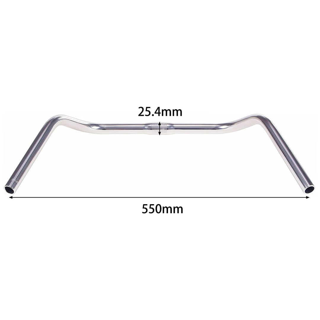 Bicycle Rise Cruiser Handlebar 25.4mm Silver