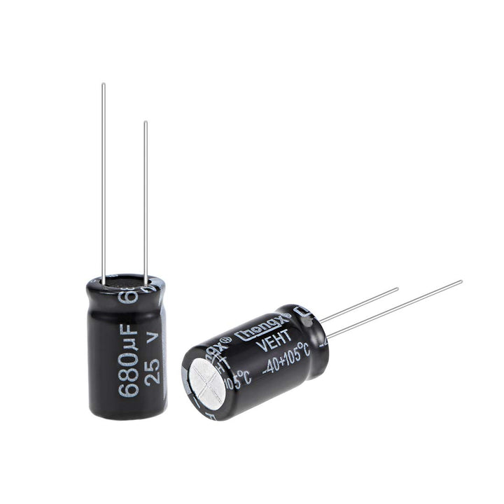 680uF 25V Capacitor, Aluminum Electrolytic Capacitors 105C High Temp 50pcs