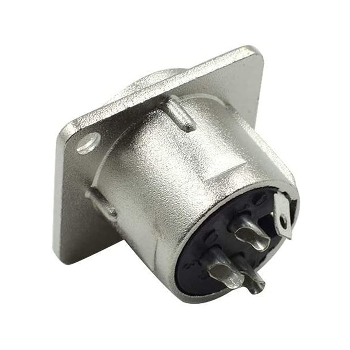 XLR Male Jack 3 Pin - Panel Mount Jacks D Series Size XLR-M Connector 6-Pack