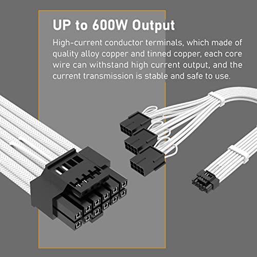 EZDIY-FAB GPU Power Sleeved Cable Extension, 16pin(12+4