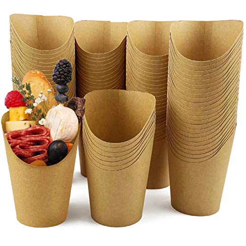 100 Pcs French Fries Holder, 12oz Disposable Paper French Fry Cups Charcuterie Cups for all Occasions (12oz)