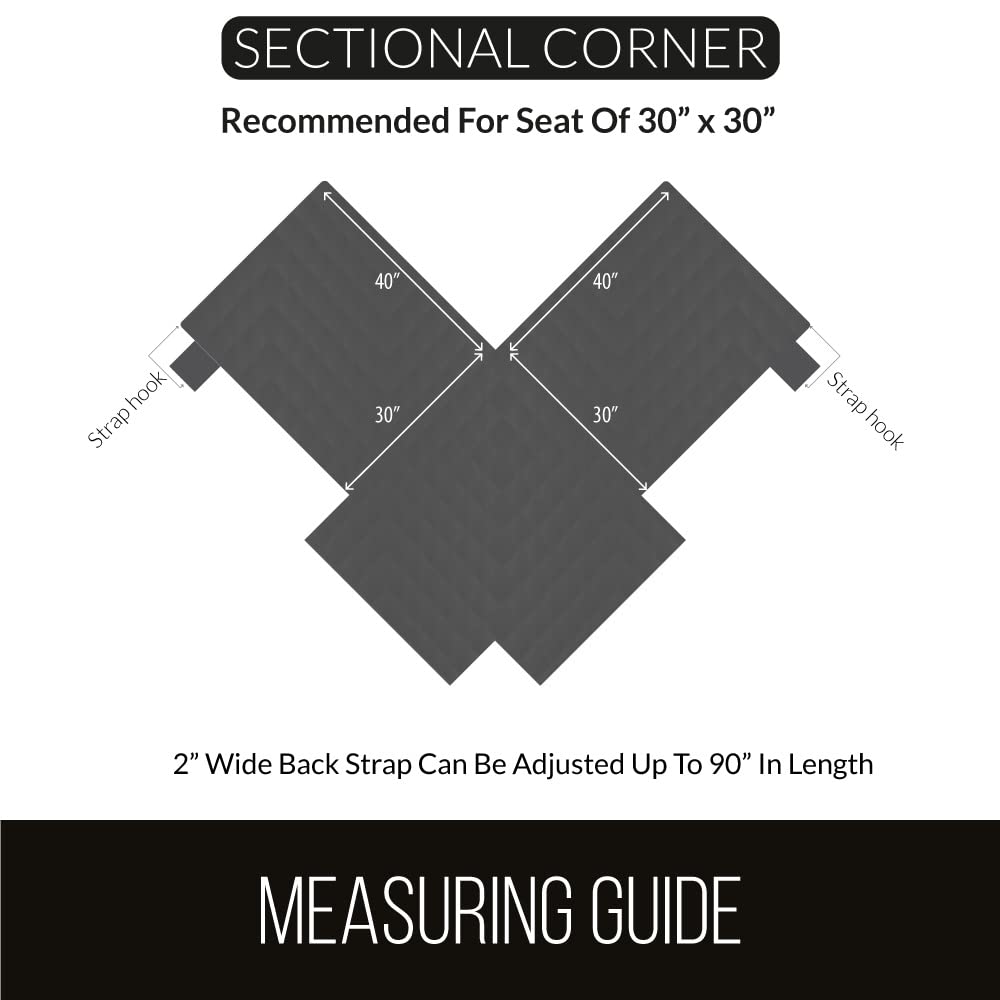 Sofa Shield Patented Sectional Slip Cover, Large Cushio