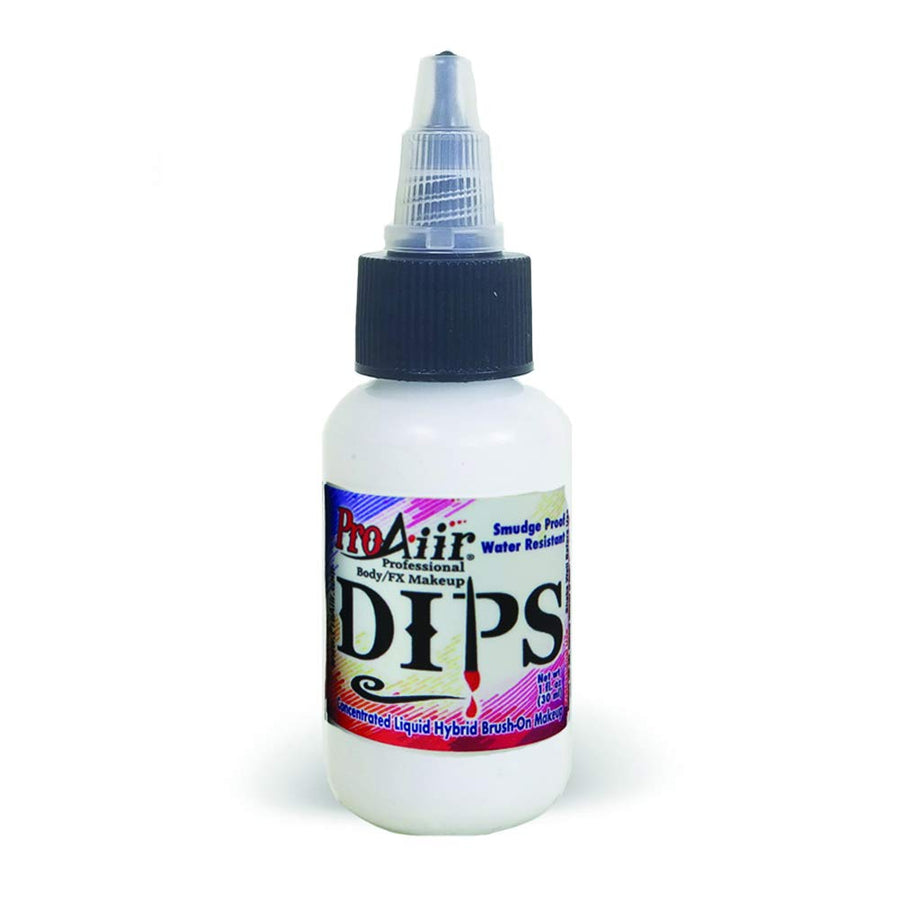 Face Painting Makeup - ProAiir Waterproof Brush On DIPS - 1 oz (30ml) White