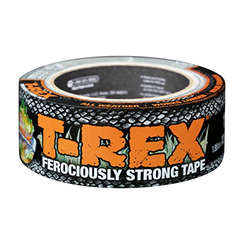 T-REX Ferociously Strong Tape, Duct Tape with UV Resistant & Waterproof Backing for Wood Brick Concrete and More, 12 yd. x 1.88, Gunmetal Gray, 1-Roll (241309)