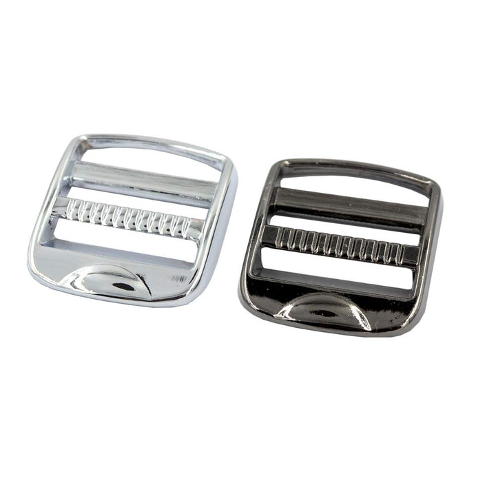 DGOL 10 pcs 1 inch Strong Heavy Shinning Zinc Alloy Ladder Lock Slider Adjustable Webbing Strap Release Buckles (Gunmetal)