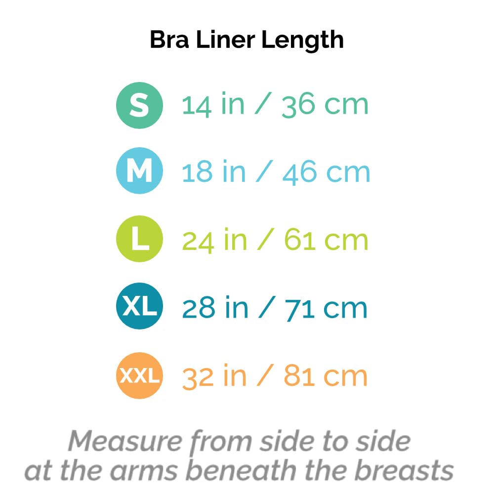 Viscose and Cotton Blend Bra Liner (Black, 3-Pack, XX-Large) - Wicking