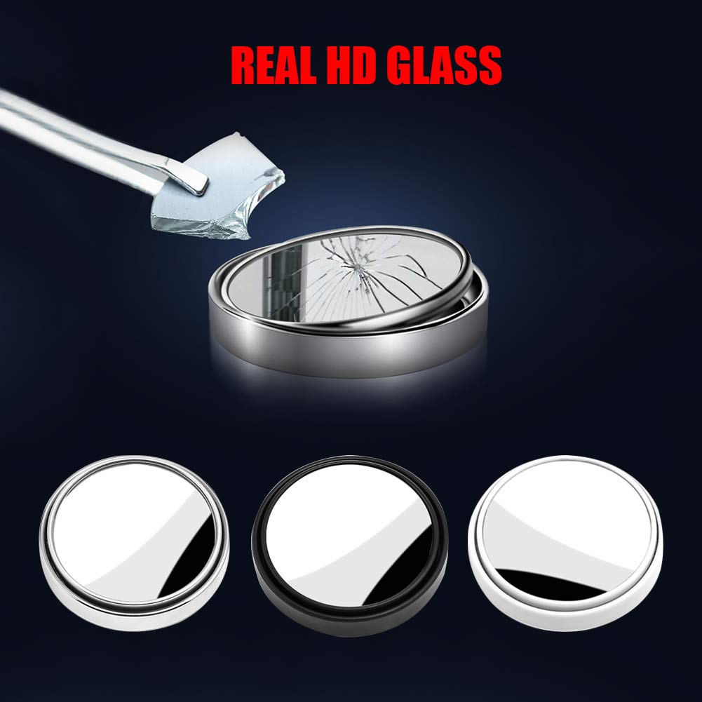 Ampper 2 Round Blind Spot Mirror, 360 Degree Adjustabe 