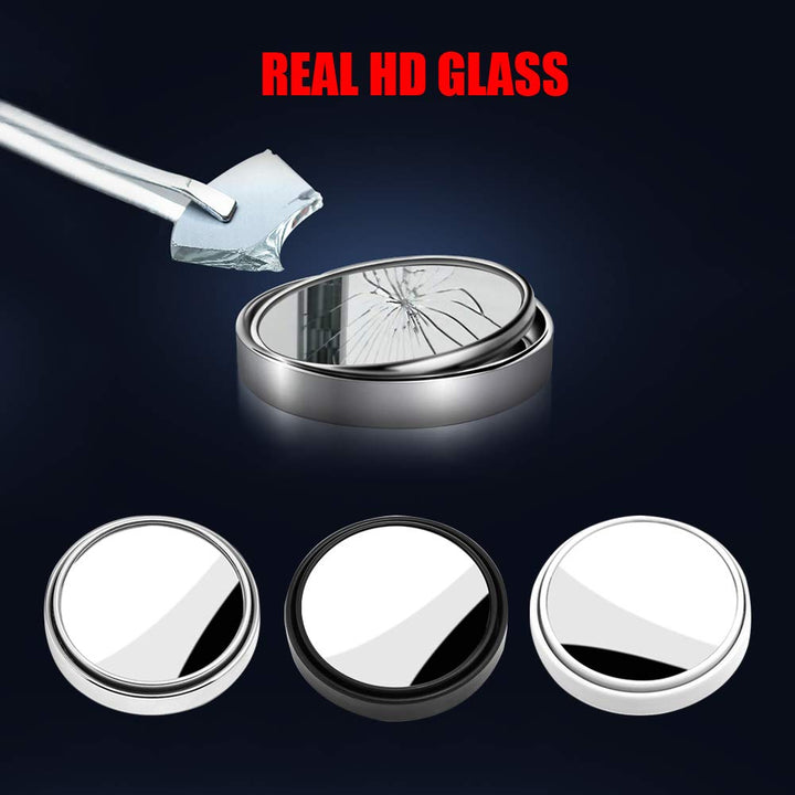 Ampper 2 Round Blind Spot Mirror, 360 Degree Adjustabe 