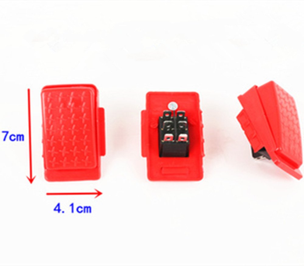 Accelerator Foot Pedal Electric Switch Accessories for Kids Reset Control Switch Children Electric Ride On Toy Car Replacement Parts Red 6-pin Socket