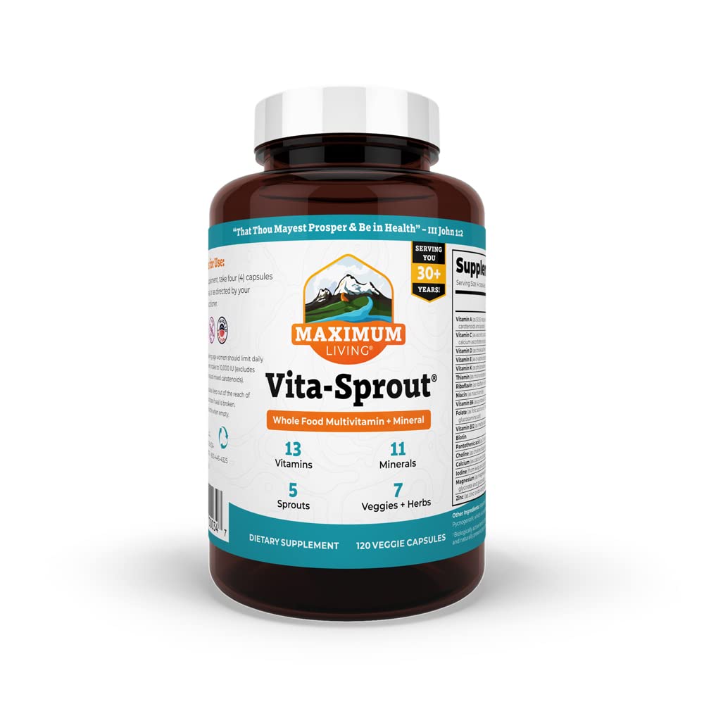 - Vita-Sprout Whole-Food Multivitamin &amp; Phytonutrient Blend - 120 Capsules