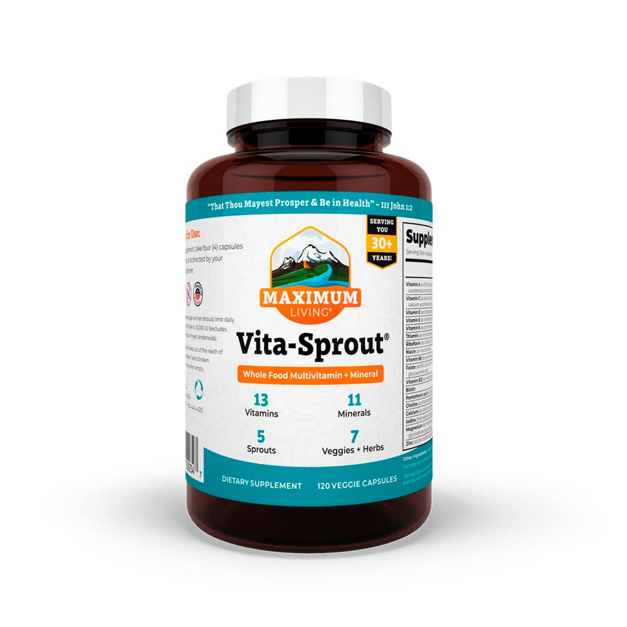 - Vita-Sprout Whole-Food Multivitamin & Phytonutrient Blend - 120 Capsules