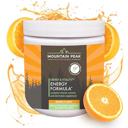 Energy Formula - All in One Multi-Mineral Powder - Complete Nutrition, Vitamin, Mineral, and Electrolyte Supplement for Men &amp; Women - Orange Flavor (255g, 30 Servings)